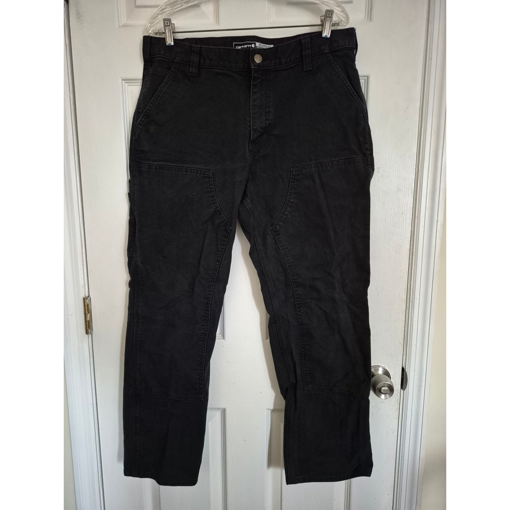 Carhartt Rugged Flex Relaxed Fit Double Front Utility Work Pants Black BN3334-M
